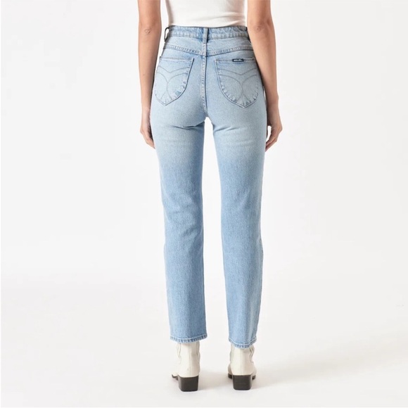 Rollas Sky Blue Boot Cut Duster Jeans Women Size 26 - Picture 3 of 16